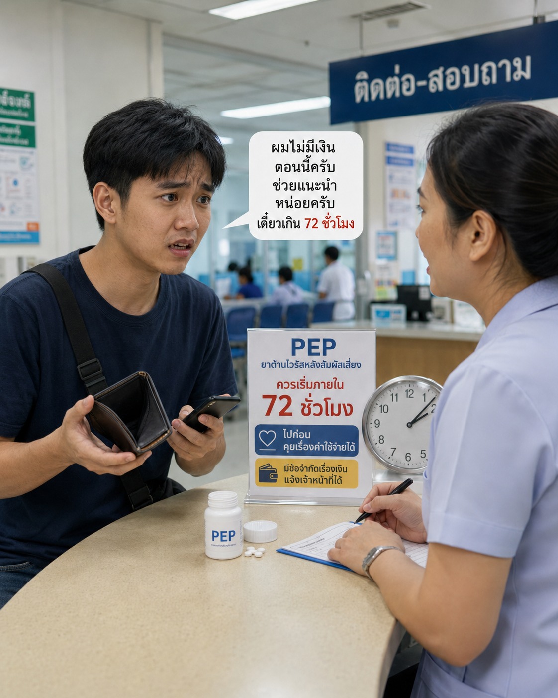 จ่ายค่า PEP ไม่ไหวตอนนี้ ทำอย่างไรไม่ให้พลาด 72 ชั่วโมง