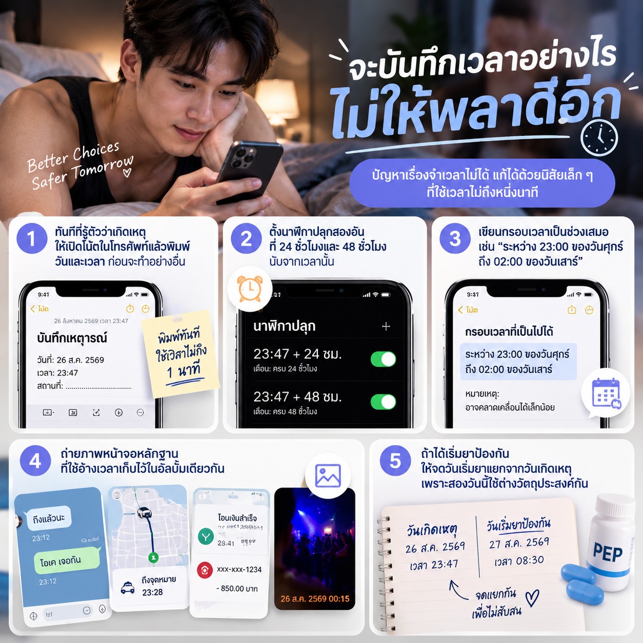จะบันทึกเวลาอย่างไรไม่ให้พลาดอีก